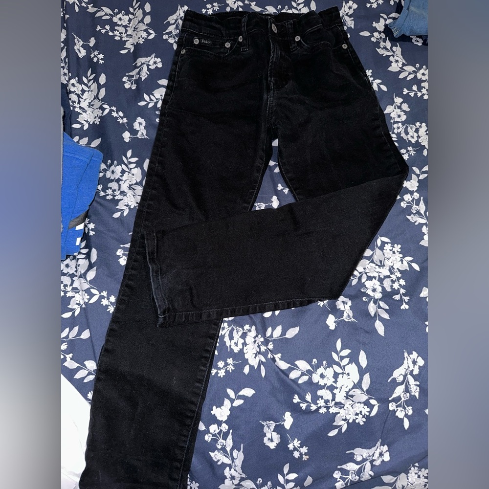 Boys black polo jeans